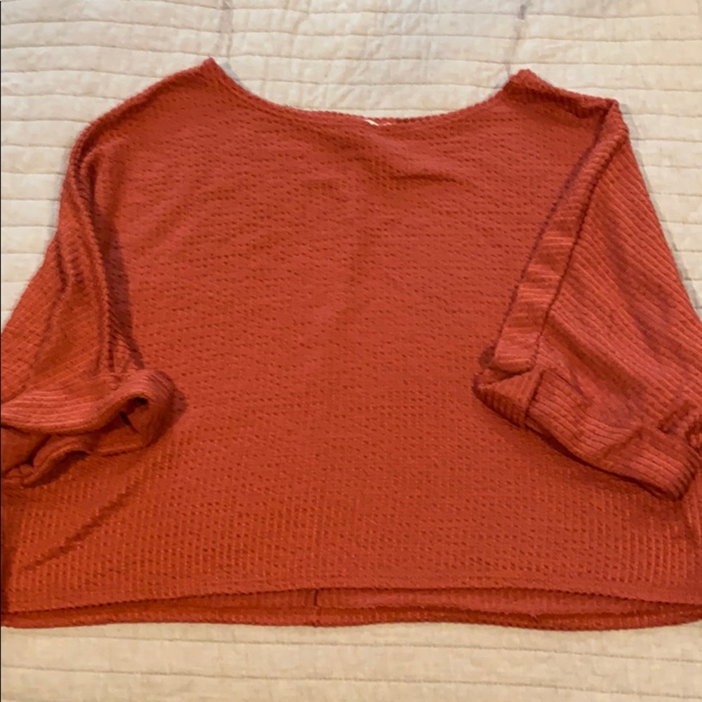 Rust Colored Loose Fit Crop